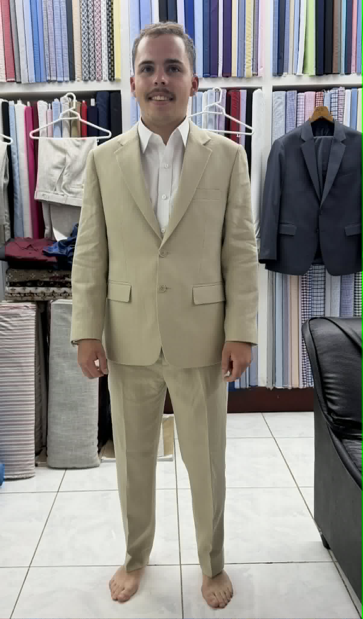 Summer cream suit